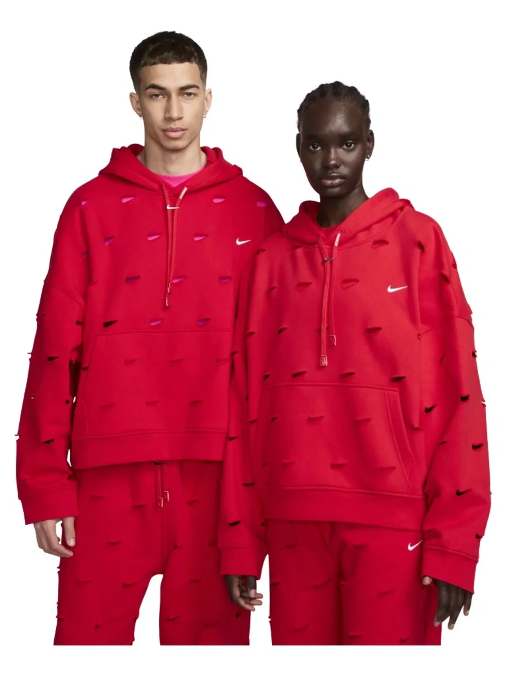 Brand New Unisex Nike x Jacquemus Le Swoosh Cut Out Hoodie Size S University Red